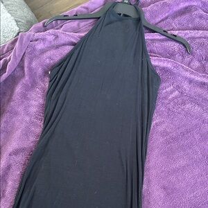 Black Halter Neck Maxi Dress